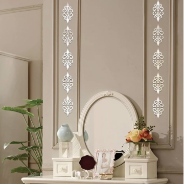 Ensemble enchanteur de 10 miroirs 3D exquis argenté