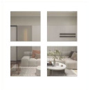 10 pièces miroir carré autocollant mural