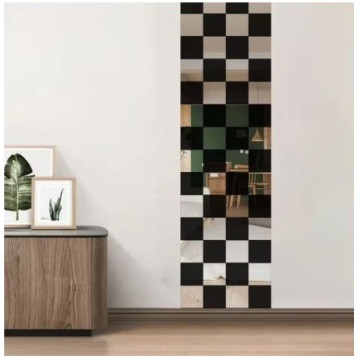10 pièces miroir carré autocollant mural