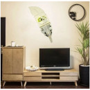 Miroir mural plume de pigeon argenté (XL)