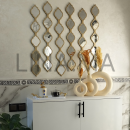 MIROIR flute doré DÉCORATION pour salon marocain