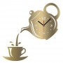 Horloge murale Effet Miroir tasse de café Forme /Décoration Cuisine