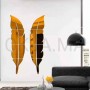 Miroir mural plume de pigeon doré (XL)