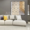 Stickers miroirs DIY en formes Triangles diamants pour décoration mural