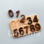 لوحة خشبية بقطع التركيب للأرقام