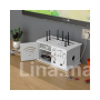 Support Routeur Wifi Sans Fil ,Boîtes de Rangement ,Etagère de Rangement Double