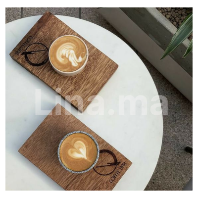 Sous tasse café en bois