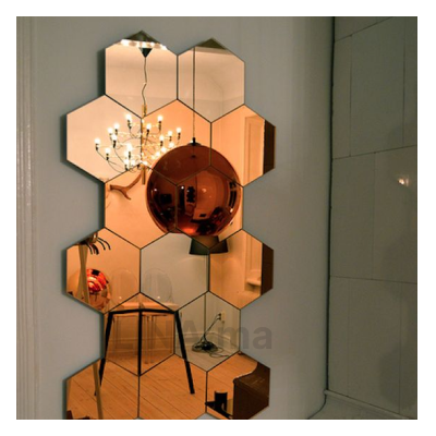 Miroirs hexagones en bronze