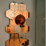 Miroirs hexagones en bronze
